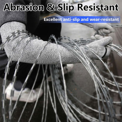 2 Pairs A5 Cut Resistant Arm Sleeves - Non-Slip Safety Arm Protection Sleeves for Industrial, Kitchen, Outdoor Use by Workers, Chefs