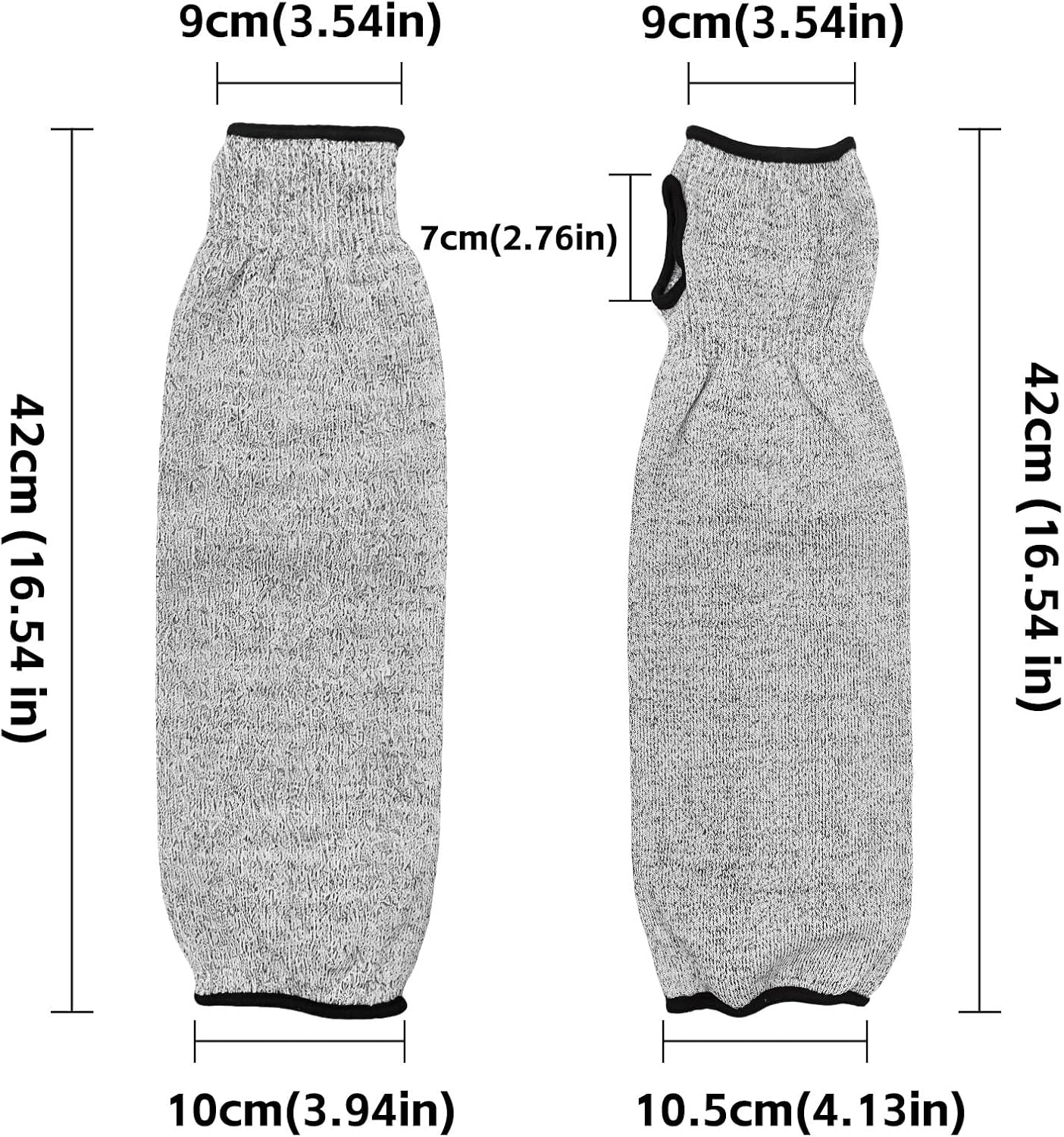 2 Pairs A5 Cut Resistant Arm Sleeves - Non-Slip Safety Arm Protection Sleeves for Industrial, Kitchen, Outdoor Use by Workers, Chefs