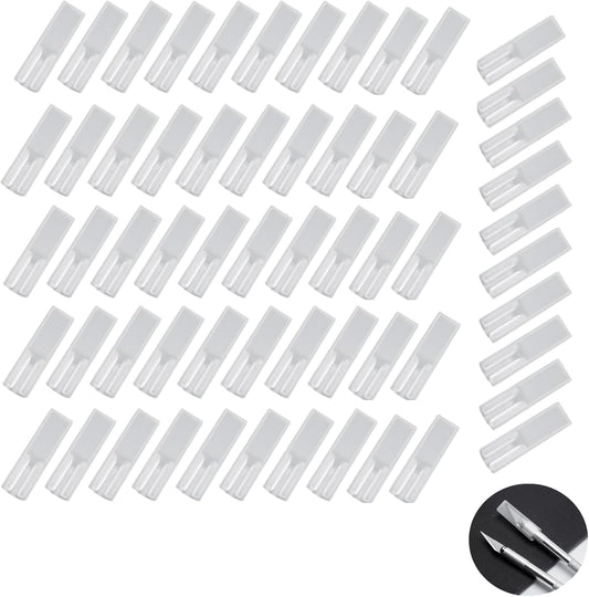 60 Pieces Carving Knife Cover Carving Knife Blade Cover Knife Carft Knife Hobby Safety Knife Covers Sleeves for Knife, White