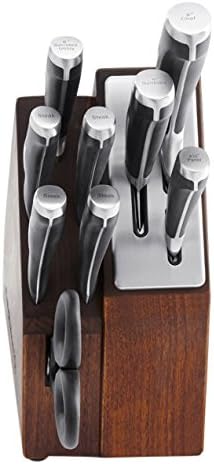 Kitchen Knife Set with Self-Sharpening Block, 15-Piece Classic High Carbon Knives