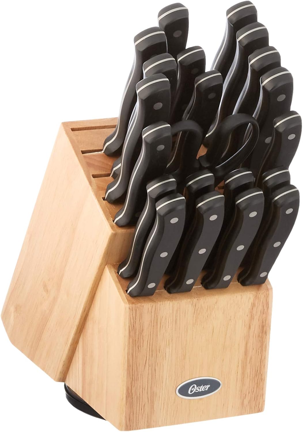 Gunderson 6-Piece Kitchen Knife Block Set, Stainless Steel Kitchen Knife Set With Sharp Blades and Wooden Block