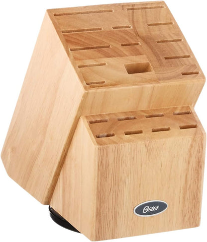 Gunderson 6-Piece Kitchen Knife Block Set, Stainless Steel Kitchen Knife Set With Sharp Blades and Wooden Block