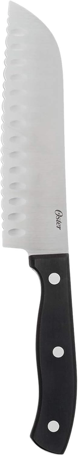Gunderson 6-Piece Kitchen Knife Block Set, Stainless Steel Kitchen Knife Set With Sharp Blades and Wooden Block