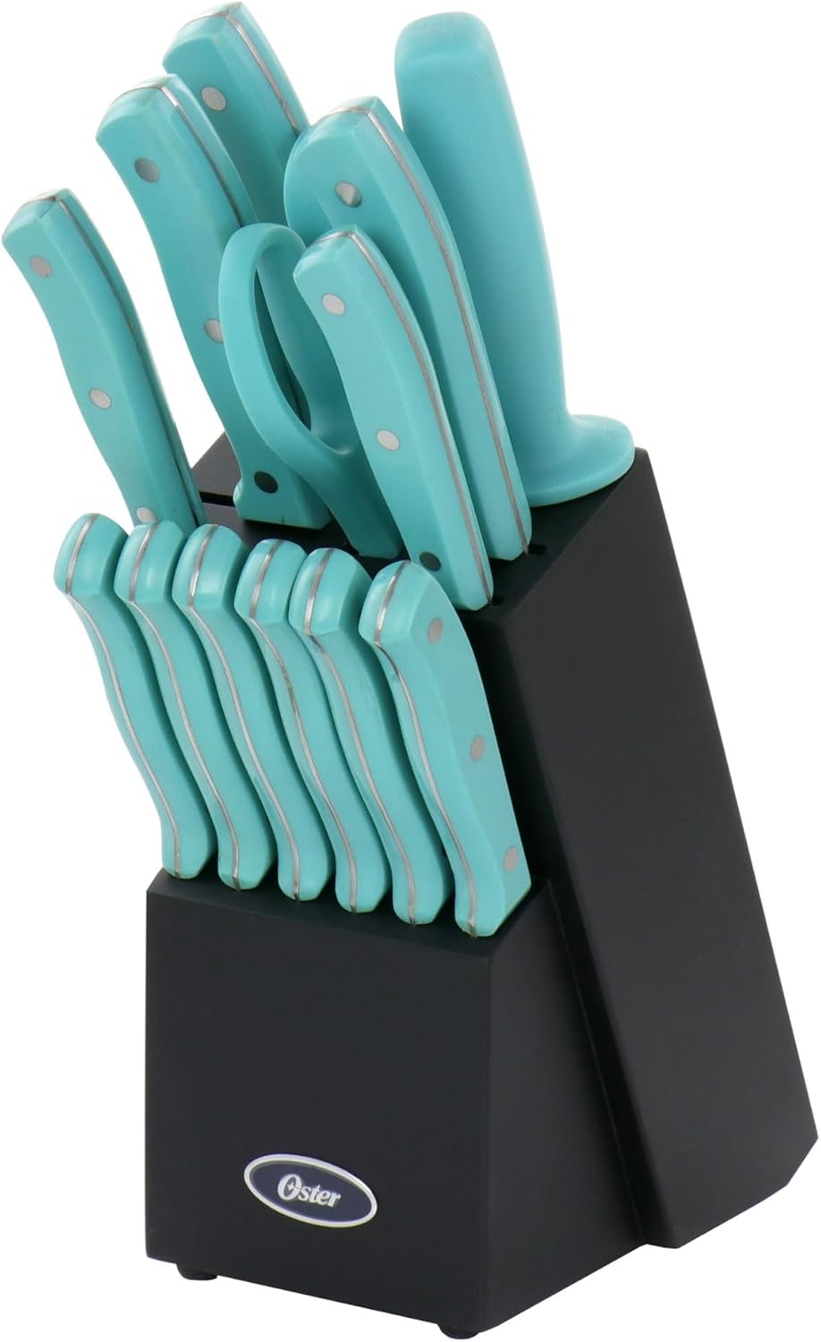Gunderson 6-Piece Kitchen Knife Block Set, Stainless Steel Kitchen Knife Set With Sharp Blades and Wooden Block