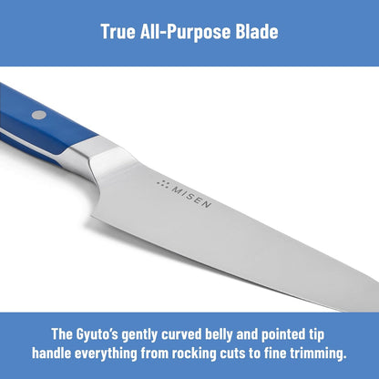 6.5-Inch Gyuto Knife – AICHI ACUTO440 High-Carbon Stainless Steel, Rust-Proof Japanese Chef’s Knife, Ergonomic Rounded Spine for Precision & All-Purpose Use - Black