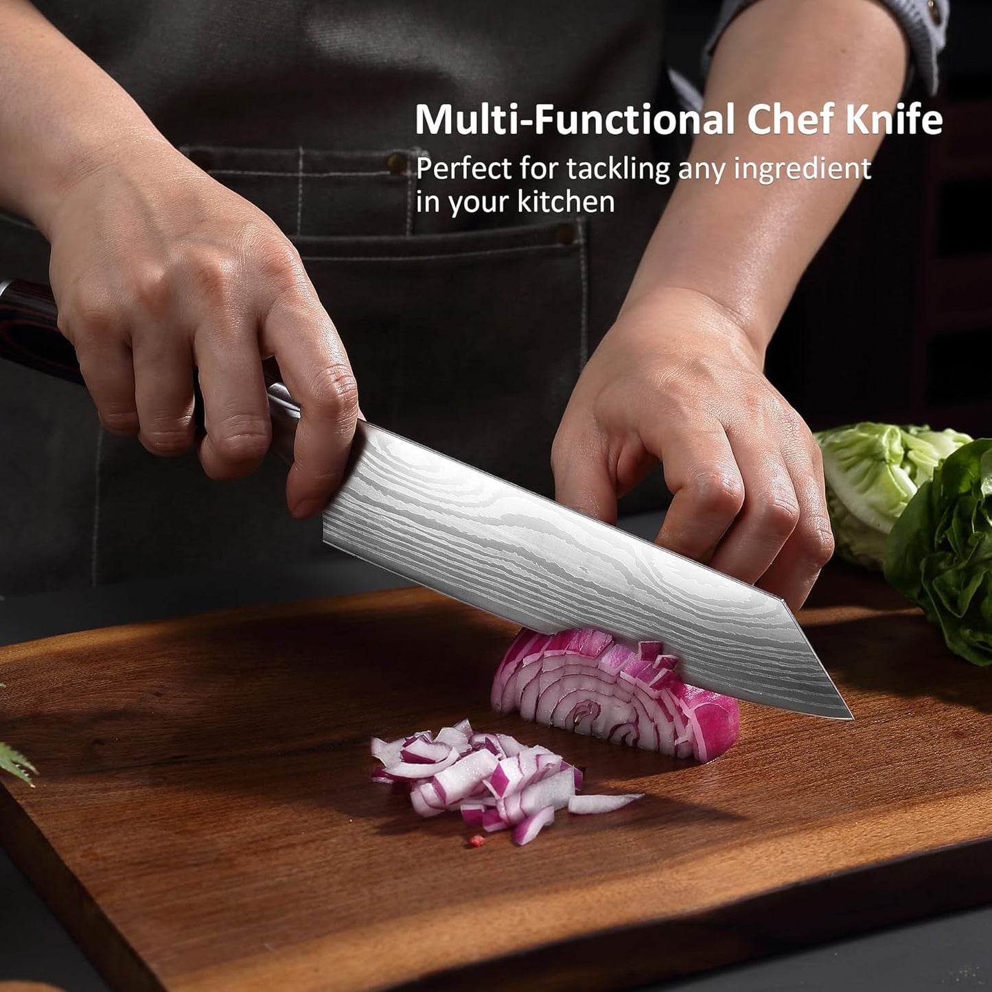 Ham Slicing Knife,10 Inch Carving Knife for Meat | Ergonomic Handle with Sheath, High Carbon Stainless Steel Blade for Bone-In Ham, Roast Beef, Turkey & Smoked Salmon