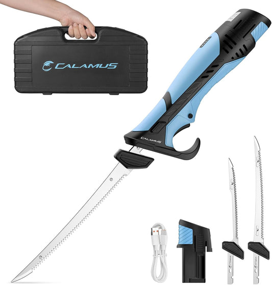 BladeVolt Cordless Electric Fillet Knife for Fish | 7" & 9" Blades, 27,000 RPM Motor, Type-C Battery, Non-Slip Grip & Safety Lock, Portable Carry Case, Fishing Gifts for Men