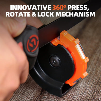 6-in-1 Garden Tool & Knife Sharpener – Carbide & Ceramic Blades for Pruners, Scissors, Axes, Machetes, Hedge Shears & Lawn Mower Blades – Repairs, Hones & Maintains Edges