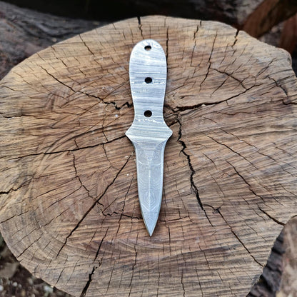 Oyster Knife Blank Full Tang Diy 6.5in Damascus Steel Blade Oyster Shucker Shucking Knife Blank