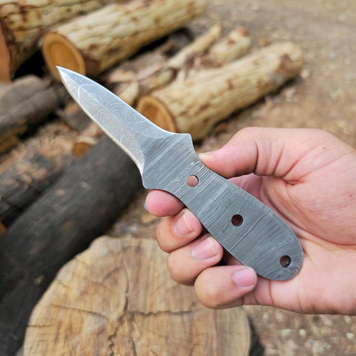 Oyster Knife Blank Full Tang Diy 6.5in Damascus Steel Blade Oyster Shucker Shucking Knife Blank