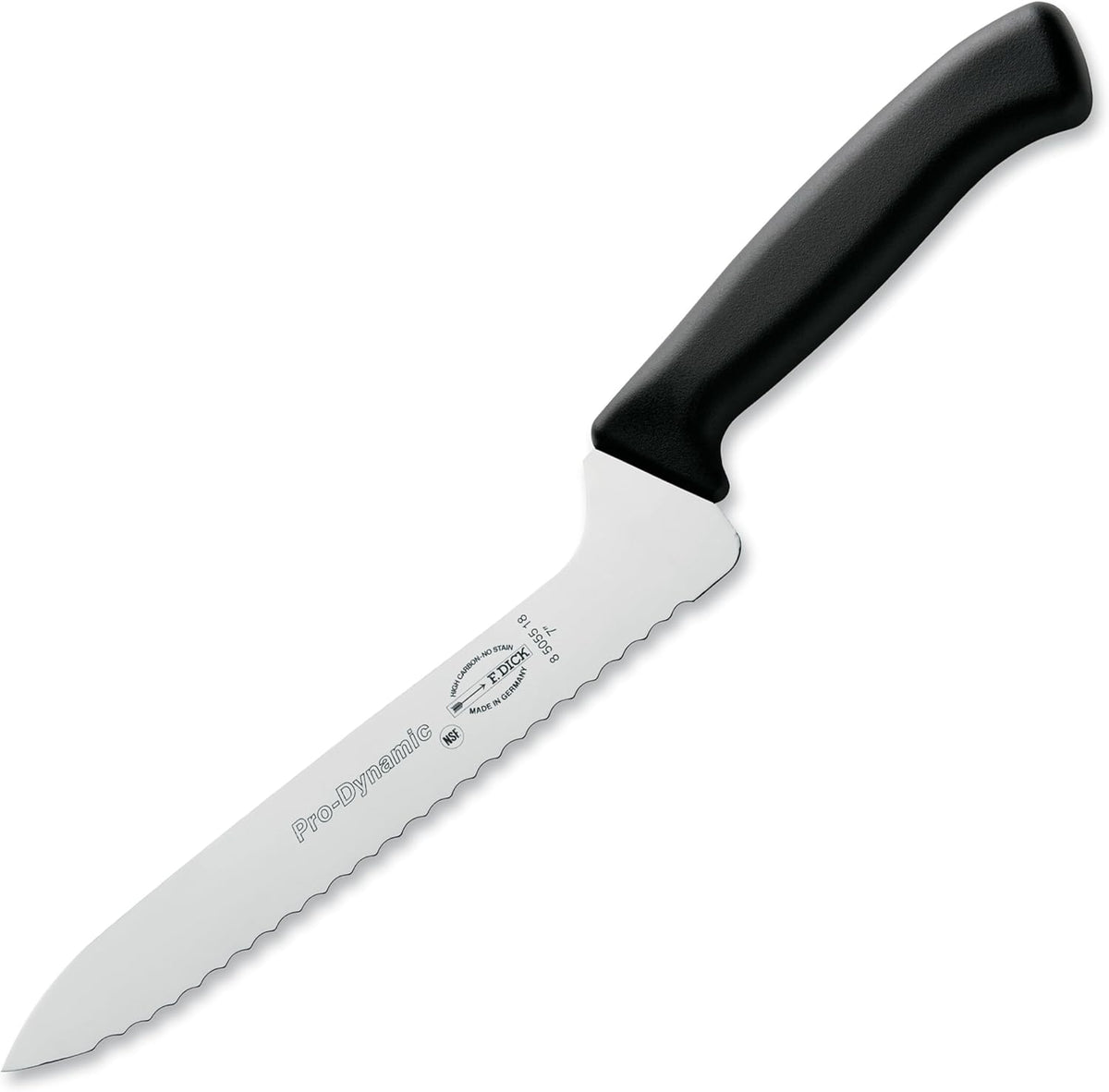 ProDynamic Sandwich Knife - Offset bread knife with 7’’ blade & 56 HRC - Ideal for cutting bread - NSF Certified - High carbon - Ultra Sharp - Ergonomic handle - Made in Germany
