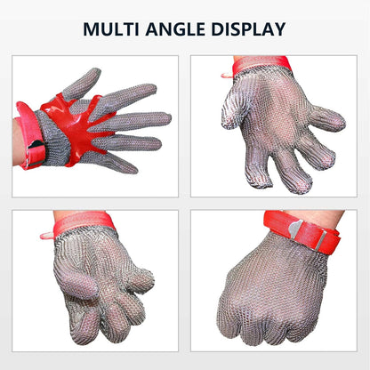 A9 Chainmail Glove, Cut Resistant Stainless Steel Butcher Glove for Cutting Meat & Fish Filleting
