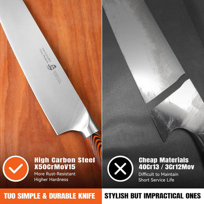 Bread Knife, 9 inch Sharp Serrated Slicing Knife for Homemade Sourdough Bread, High Carbon German Steel, Ergonomic Handle, Gift Box Included