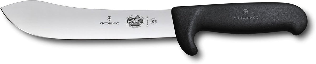Fibrox 7" Butcher Knife - Non-Slip Handle Straight Blade, Black
