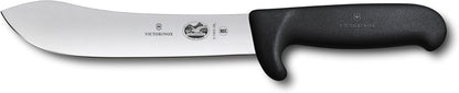 Fibrox 7" Butcher Knife - Non-Slip Handle Straight Blade, Black