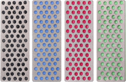 4pcs Mini Knife Sharpening Stones Whetstone Set 240/360/500/1000 Grits Diamond Sharpener Portable Hand Sharpen Tools for Knives Scissors