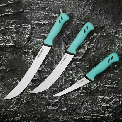 Cimeter Butcher Knife - 10" (255mm) Curved Blade - Premium High-carbon Molybdenum Steel - Ergonomic Non-slip Handle