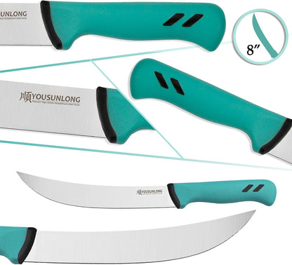 Cimeter Butcher Knife - 10" (255mm) Curved Blade - Premium High-carbon Molybdenum Steel - Ergonomic Non-slip Handle