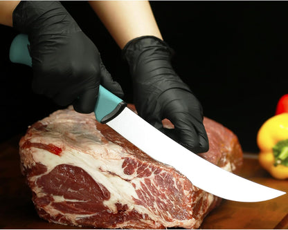 Cimeter Butcher Knife - 10" (255mm) Curved Blade - Premium High-carbon Molybdenum Steel - Ergonomic Non-slip Handle