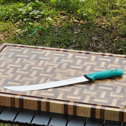 Cimeter Butcher Knife - 10" (255mm) Curved Blade - Premium High-carbon Molybdenum Steel - Ergonomic Non-slip Handle