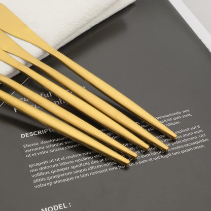 10 Pack Gold Cheese Spreader Knife, Stainless Steel Butter Spreader, 6.9 inches, Condiment Knives for Peanut Sandwich Cream Breakfast Dessert, Matte Serving Utensils
