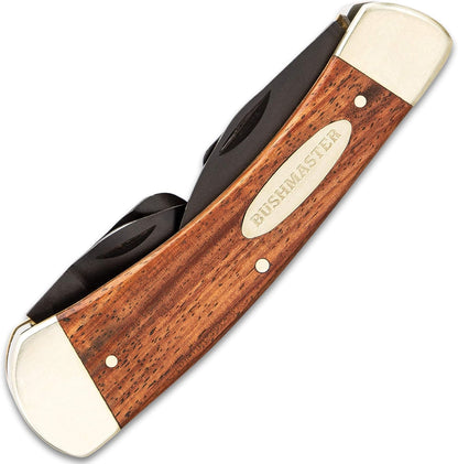Bushmaster Classic Whittler’s Pocket Knife | Folding Whittling Knife with 6 Wood Carving Blades | High Carbon Steel Detail, Gouge, Hook, V-Scorp & Chisel Tools