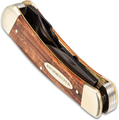 Bushmaster Classic Whittler’s Pocket Knife | Folding Whittling Knife with 6 Wood Carving Blades | High Carbon Steel Detail, Gouge, Hook, V-Scorp & Chisel Tools