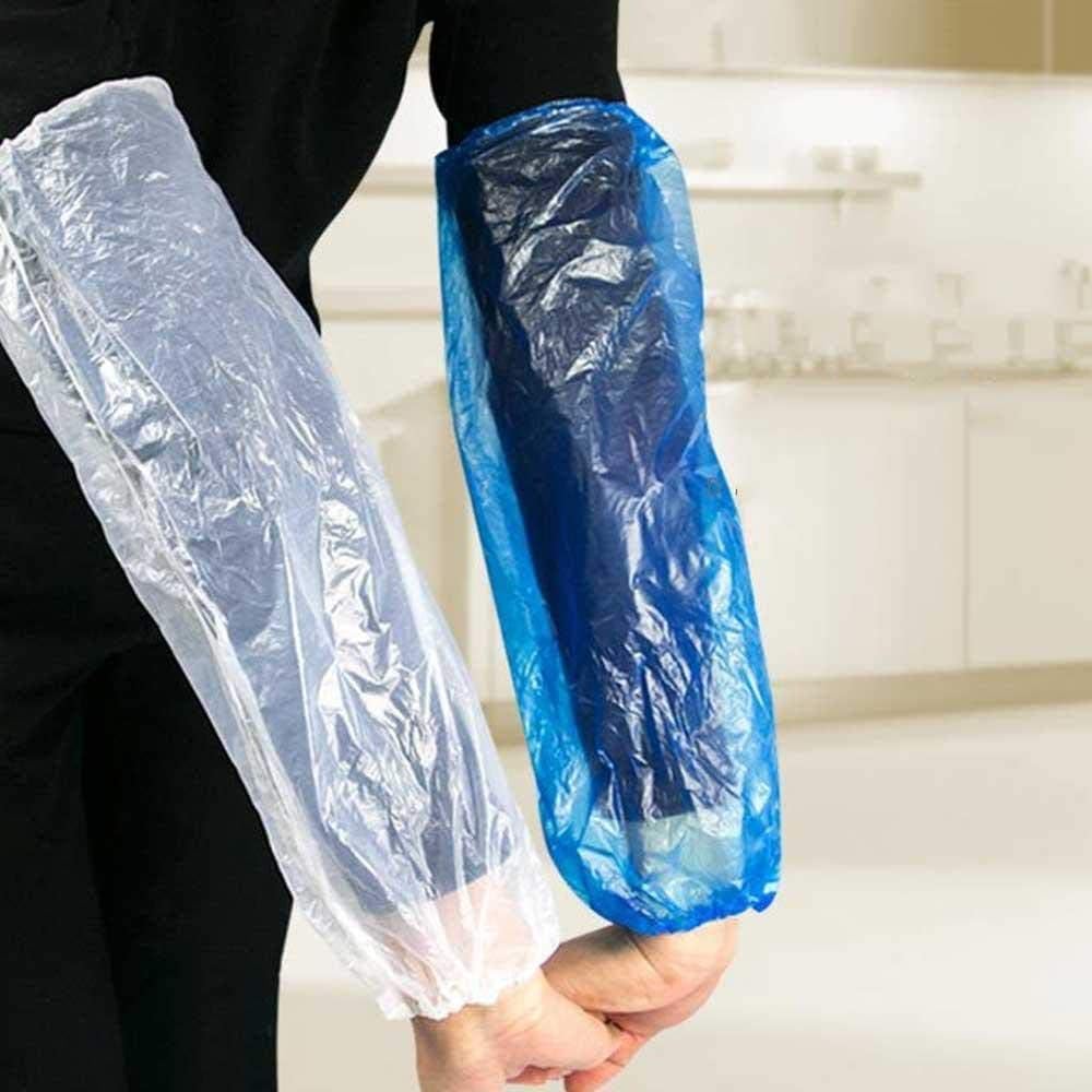 Disposable Arm Sleeves Covers, 100pcs Waterproof PE Oversleeves Covers