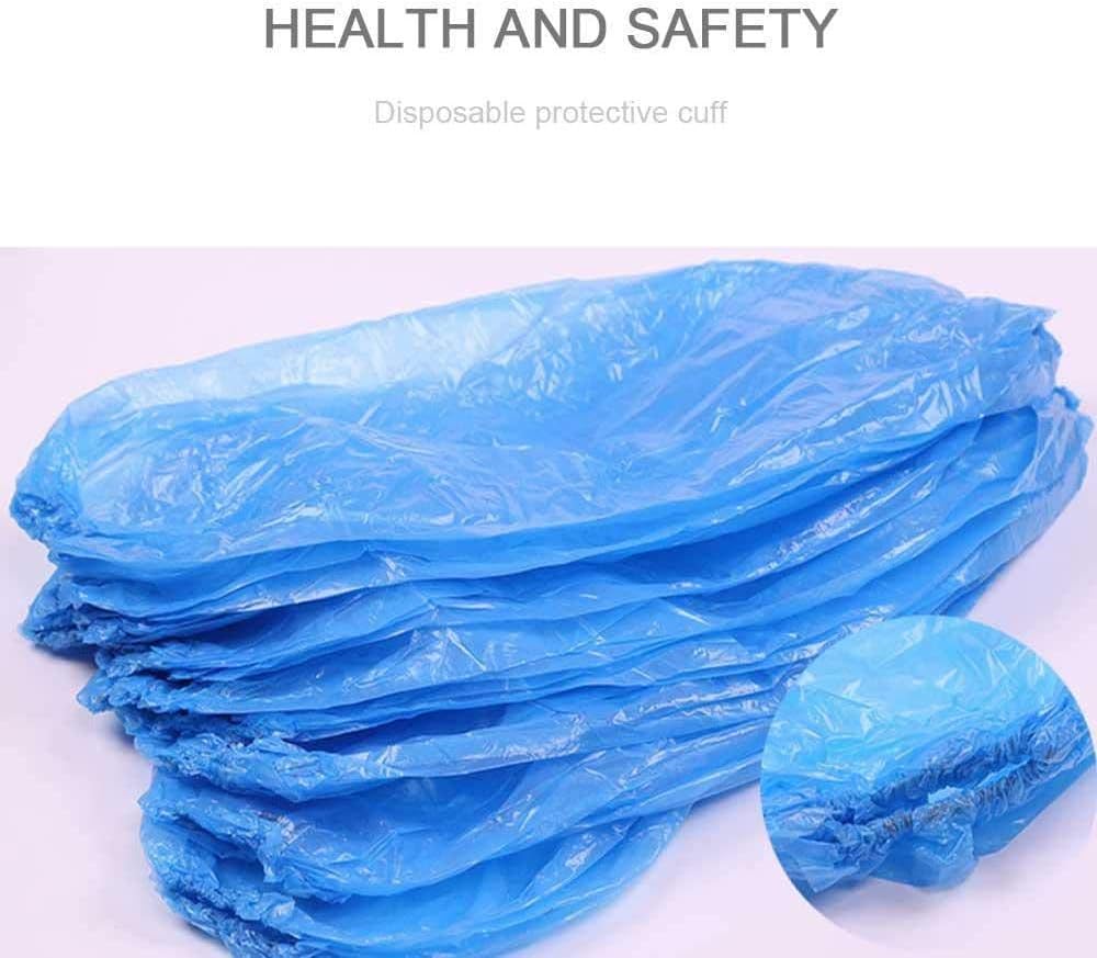 Disposable Arm Sleeves Covers, 100pcs Waterproof PE Oversleeves Covers