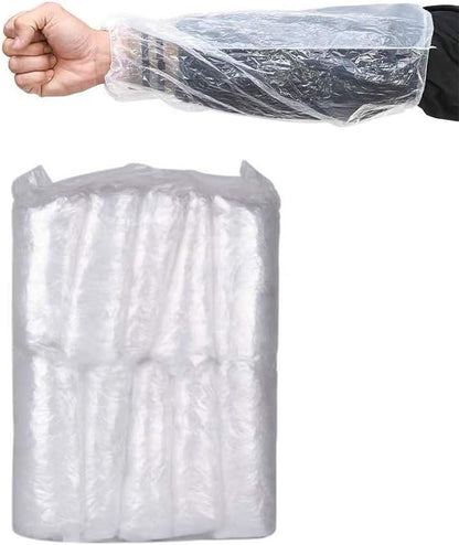 Disposable Arm Sleeves Covers, 100pcs Waterproof PE Oversleeves Covers