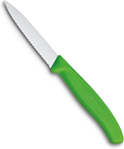 6.7636.L115 Swiss Classic Paring Knife for Cutting and Preparing Fruit and Vegetables Serrated Blade in Pink, 3.1 inches