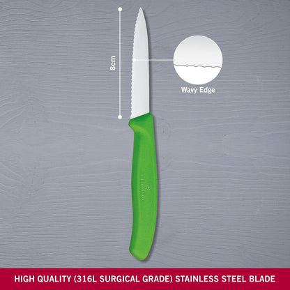 6.7636.L115 Swiss Classic Paring Knife for Cutting and Preparing Fruit and Vegetables Serrated Blade in Pink, 3.1 inches