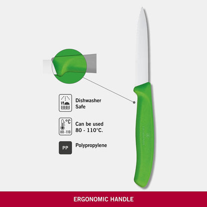 6.7636.L115 Swiss Classic Paring Knife for Cutting and Preparing Fruit and Vegetables Serrated Blade in Pink, 3.1 inches