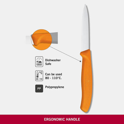 6.7636.L115 Swiss Classic Paring Knife for Cutting and Preparing Fruit and Vegetables Serrated Blade in Pink, 3.1 inches