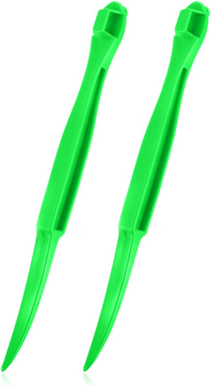 Orange Peeler Citrus Peel Cutter - Plastic Fruit Slicer Lemon Opener Remover - Fruit & Vegetable Tools - Kitchen Accessories Cooking Knife Gadget - Green, 2 Pack