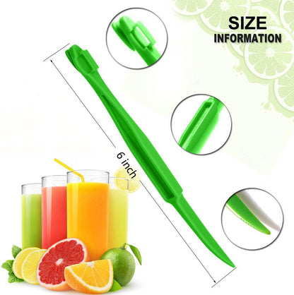 Orange Peeler Citrus Peel Cutter - Plastic Fruit Slicer Lemon Opener Remover - Fruit & Vegetable Tools - Kitchen Accessories Cooking Knife Gadget - Green, 2 Pack