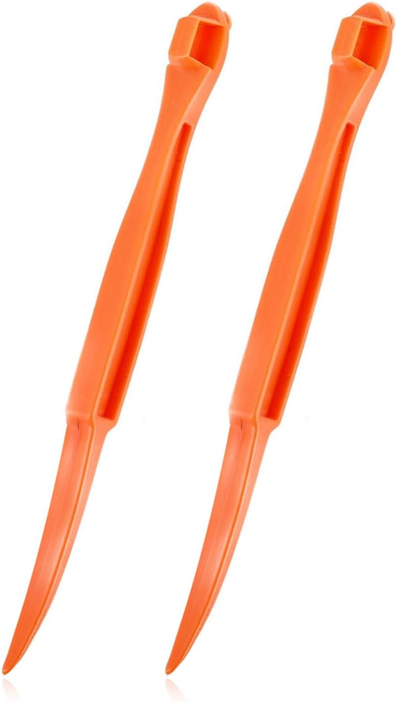 Orange Peeler Citrus Peel Cutter - Plastic Fruit Slicer Lemon Opener Remover - Fruit & Vegetable Tools - Kitchen Accessories Cooking Knife Gadget - Green, 2 Pack