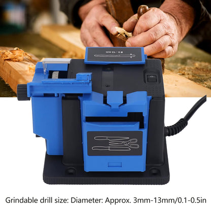 Multi Task Sharpener Tool, 65W Drill Bit Sharpener Multifunctional Electric Knife Sharpener High Strength Electric Cutter Sharpening Machine 15 to 50 Degree Angle for Grinding