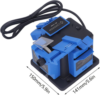 Multi Task Sharpener Tool, 65W Drill Bit Sharpener Multifunctional Electric Knife Sharpener High Strength Electric Cutter Sharpening Machine 15 to 50 Degree Angle for Grinding