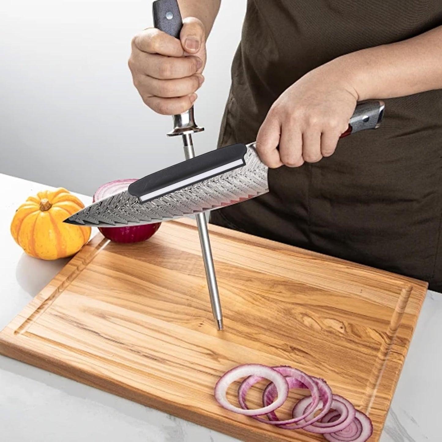 2 PCS Professional Knife Sharpening Angle Guide for Whetstone, Knifes Shasrpening Angle Guides Non Slip Edge Protector Knife Sharpener Roller Guide Durable Sharpening Tool for Kitchen, Restaurant