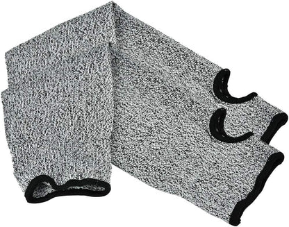 Cut Arm Sleeves, 5 Level Protection HPPE Nylon Spandex Safety Sleeve, with Heat Cut Abrasion Tear Resistance, for Construction Mining Glass Processing Metal Work (L=45cm)