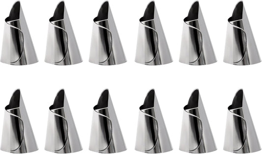 Stainless Steel Finger Protector for Cutting & Stripping Beans, Pistachios - Kitchen Finger Guards for Cutting and Stripping Nuts - Metal Nail Protection Cover, 12 Pcs