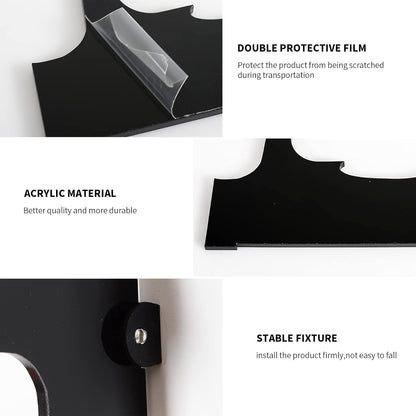 Samurai Knife Holder - Wall Mount - 2 Sets Black Plexiglass - Display Knives, Samurai Swords, Sabres, Chinese Swords, Staff
