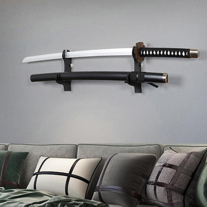 Samurai Knife Holder - Wall Mount - 2 Sets Black Plexiglass - Display Knives, Samurai Swords, Sabres, Chinese Swords, Staff