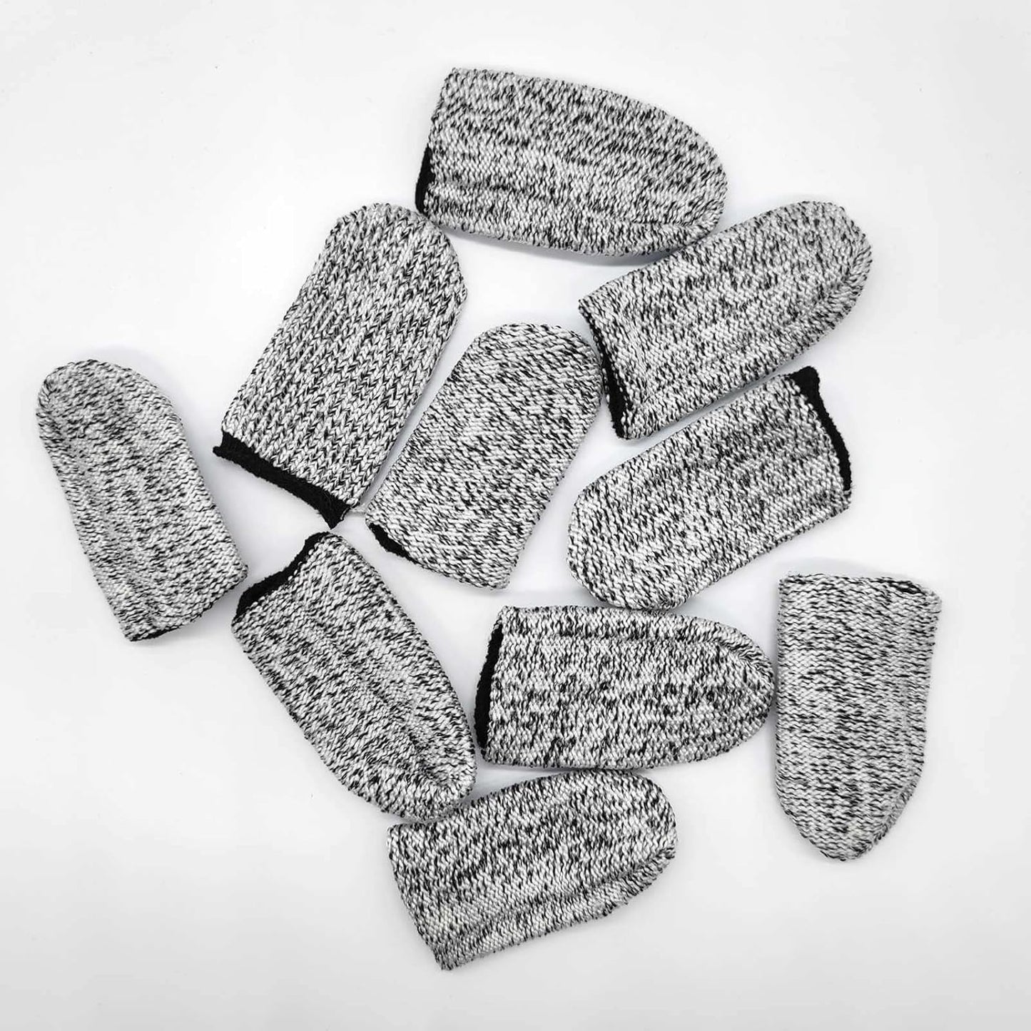 10pcs Breathable Cut Resistant Finger Cots Protection Reusable Durable Non Slip Finger Thumb Protector Gloves for Work Kitchen Garden Sculpture Grinding Stained Glass(Grey)