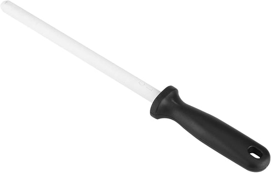 Ceramic Sharpening Rod Stick, 8 Inch Knife Sharpener Stone Tool for Kitchen Scissors with Grooved & Smooth Sections, ABS Handle Sharpening Tool for Home and Professional U