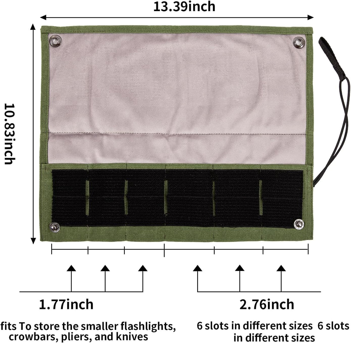 Pocket Knife Roll, Pocket Knife Storage with 6 Slots for Olight Small Tool Roll, Mini EDC Pouch, Tactical Multifunctional Storage Bag