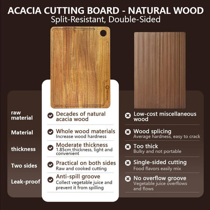 Cutting Board for Kitchen, Upgraded Wood Cutting Board, Large Meat Cutting Board with Juice Groove, Rosewood Cutting Boards, Luxury Charcuterie, Cheese Board for Serving(15’X11’)