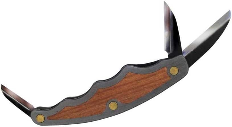 Whittlin' Jack (JKN88) 2-Blade Pocket Carving Knife, High-Carbon Steel (1.5″ Detail + 2″ Roughing), Aluminum & Wood Handle, 3 oz, 4.25″ Closed, Made in USA