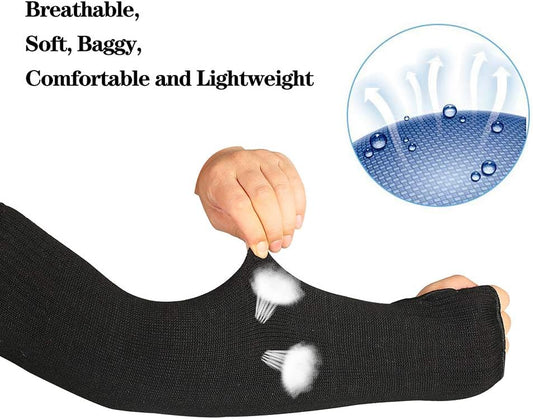 Kevlar Abrasion and Heat Resistant Sleeves, Safety Arm Gear For Mens Adults | Safety Arm Gear,19 Inch with Thumb Hole, One Size Fits All for Heat Protection Welding Polish Grinding Work